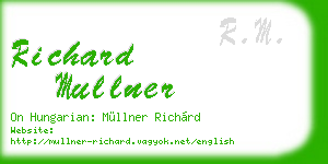 richard mullner business card